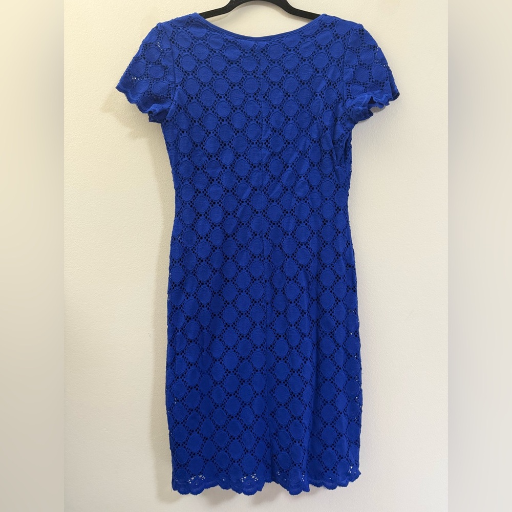 Ronni Nicole Modern Lace Sheath Dress in Cobalt‎ Blue - M - Picture 4 of 8